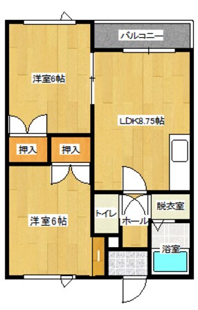 ハイツラポートＡの物件間取画像